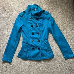 H&M Jacket (Peacoat Style), Size 2, Teal